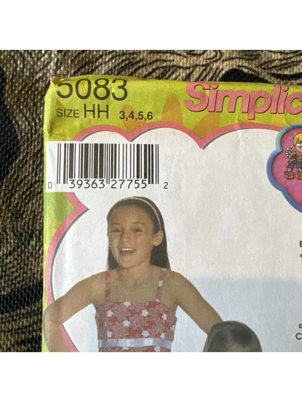 Simplicity #5083 Lizzie McGuire Girl's Dress, Top, Pants, Skort, Purse Sizes 3-6